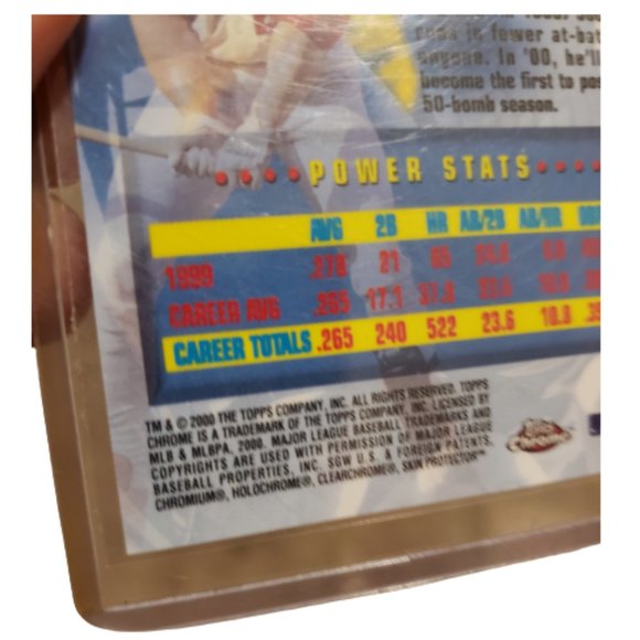 2000 Topps Chrome Holo Mark McGwire Power Players Baseball Card Ungraded - Picture 3 of 4